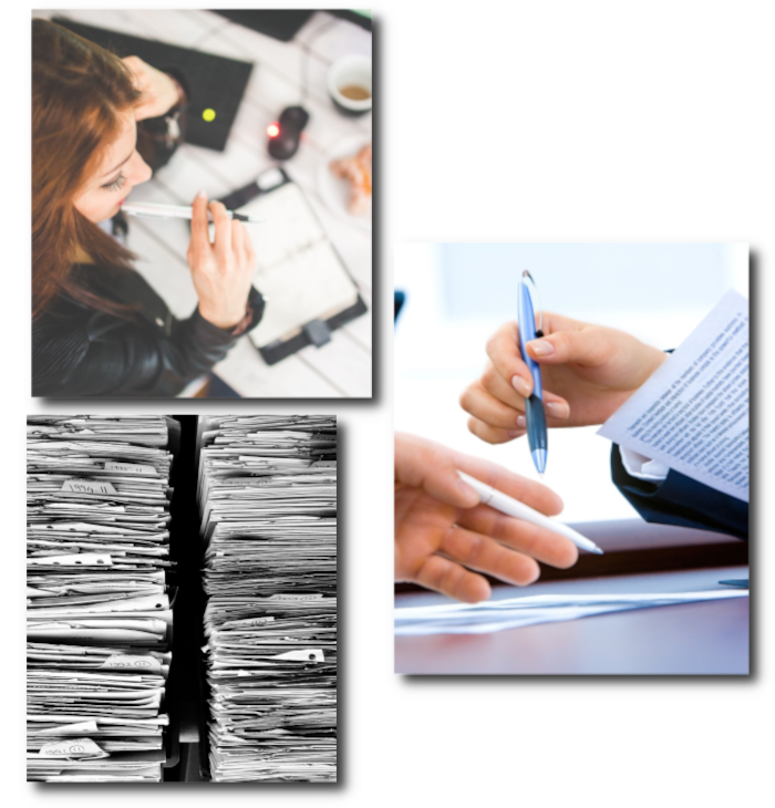 Consulenti del lavoro al lavoro su documenti e pratiche